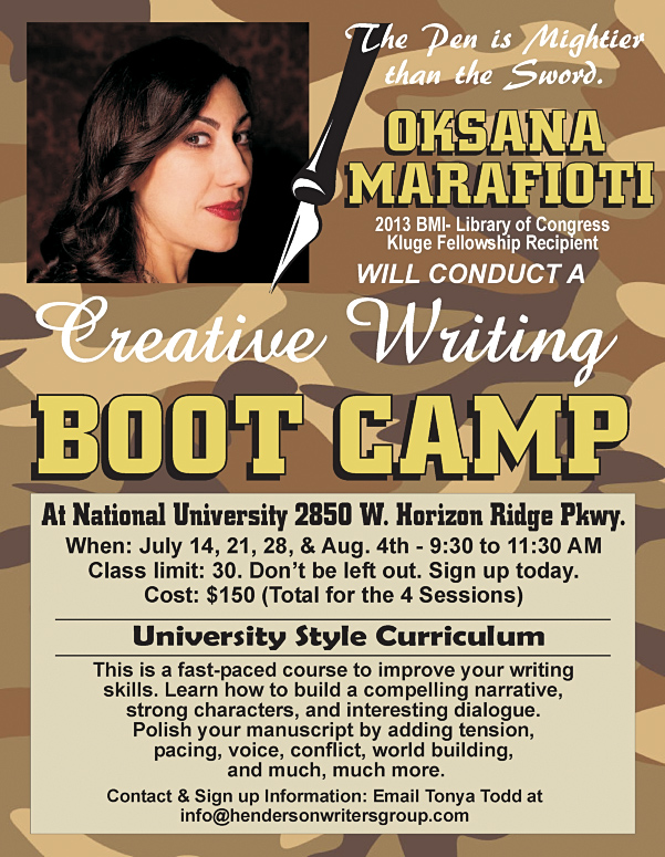 creative writing bootcamp
